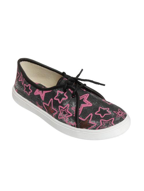 black canvas laceup casual shoes - 12845896 - Very Small Image - 1