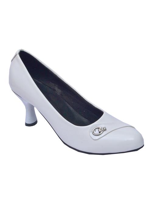 white leather slip on pumps - 12846138 - Very Small Image - 1