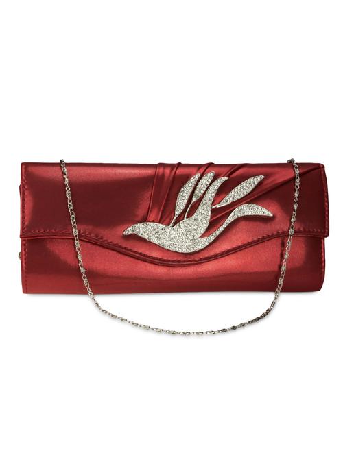 red silk crystals clutch - 1284640 - Very Small Image - 1