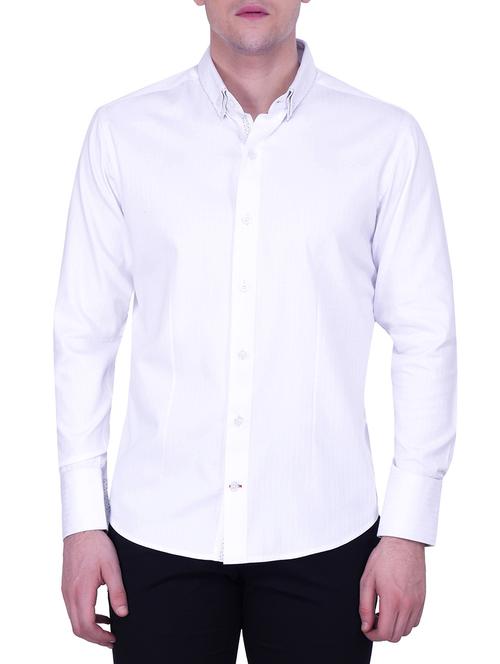 white cotton casual shirt - 12848904 - Very Small Image - 1