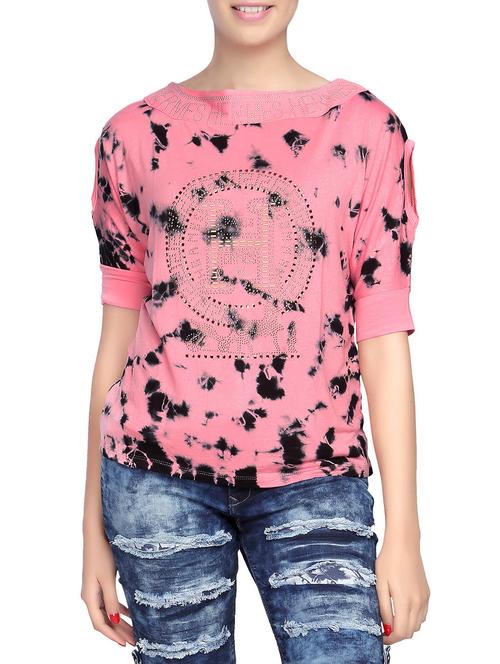 pink printed viscose top - 12849737 - Very Small Image - 1