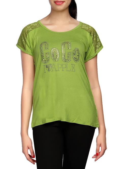 green embellished viscose top - 12849838 - Very Small Image - 1