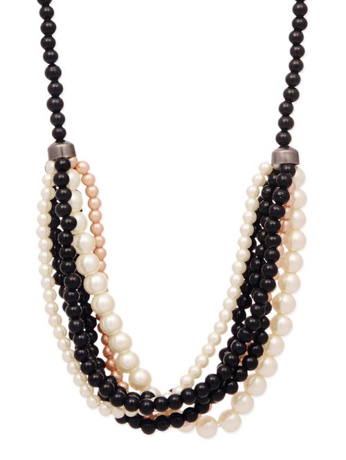 black colored glass long necklace - 12850337 - Very Small Image - 1