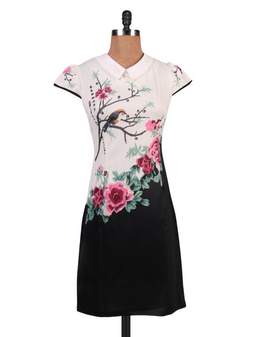 white and black printed dress - 1285034 - Very Small Image - 1