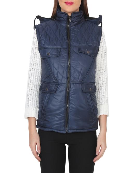 navy blue quilted jacket - 12854142 - Very Small Image - 1