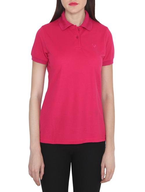 pink cotton regular tshirt - 12854171 - Very Small Image - 1