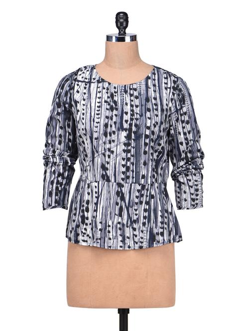 grey printed top - 1285612 - Very Small Image - 1