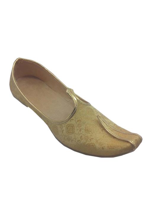 golden fabric ethnic mojari - 12866207 - Very Small Image - 1