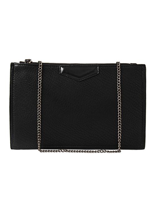black leatherette clutch - 12866381 - Very Small Image - 1