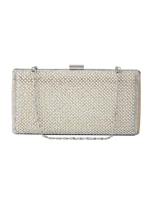 gold leatherette clutch - 12866385 - Very Small Image - 1