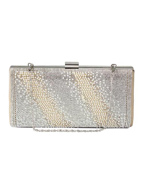 gold leatherette clutch - 12866386 - Very Small Image - 1