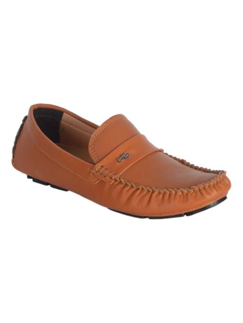 tan leatherette slip on loafer - 12868236 - Very Small Image - 1