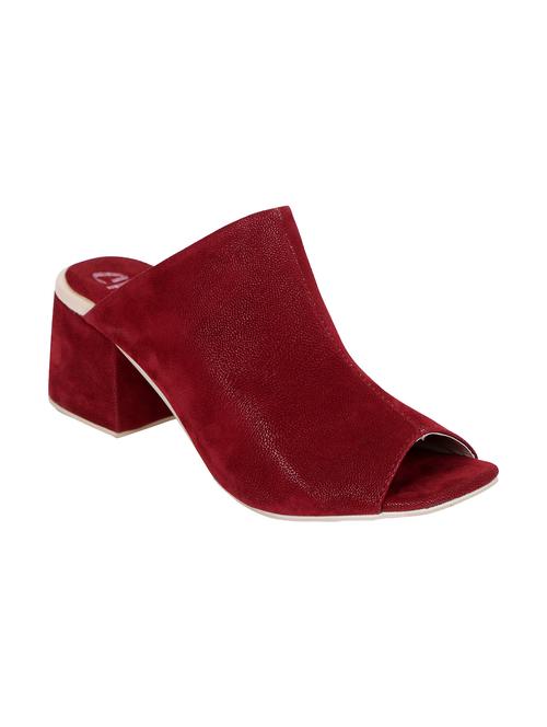 maroon mule sandal - 12868579 - Very Small Image - 1