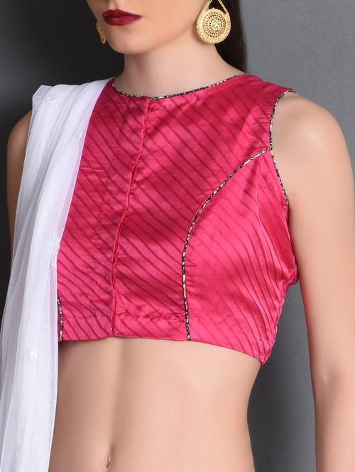 striped fuchsia sleeveless blouse - 1287320 - Very Small Image - 1