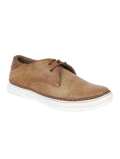 beige leatherette lace up shoe - 12877931 - Very Small Image - 1