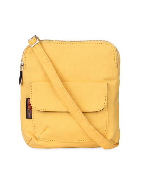 yellow zippered canvas sling bag - 1287882 - Very Small Image - 1