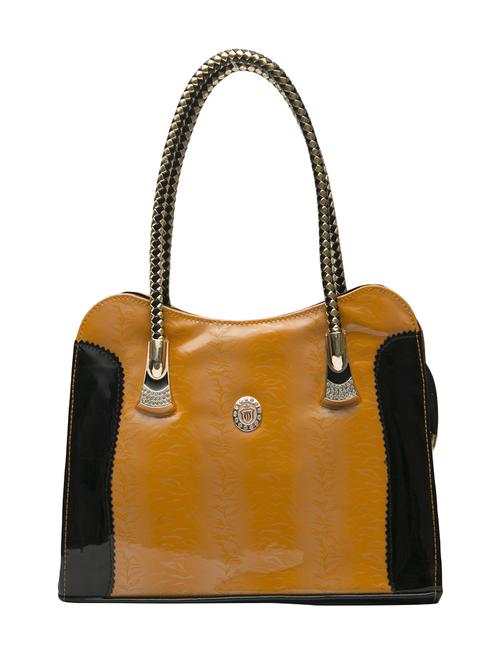yellow leatherette handbag - 12879055 - Very Small Image - 1