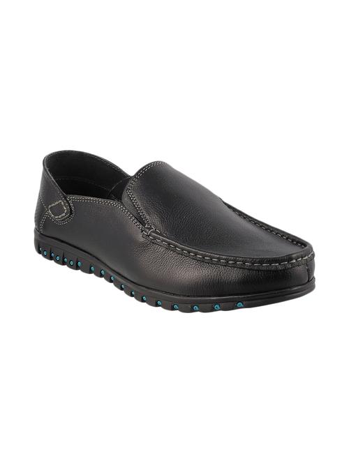 black leatherette slip on loafer - 12882738 - Very Small Image - 1