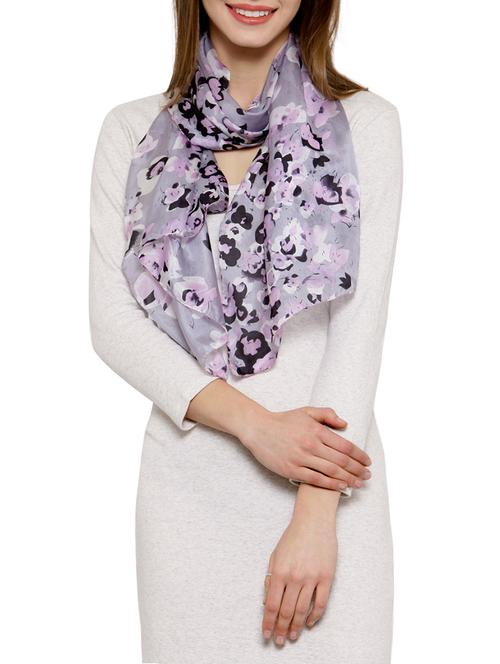 multicoloured printed pure silk scarf - 12884762 - Very Small Image - 1