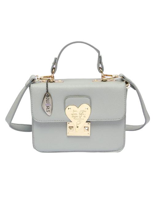 grey leatherette sling bag - 12885271 - Very Small Image - 1