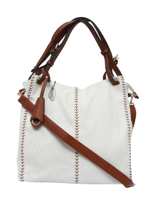 white leatherette handbag - 12885332 - Very Small Image - 1
