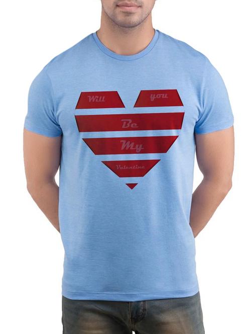 blue cotton printed t-shirt - 12889471 - Very Small Image - 1