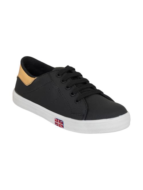 black Leatherette lace up sneaker - 12889812 - Very Small Image - 1