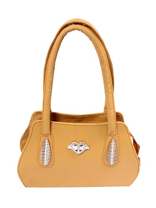 yellow leatherette handbag - 12891864 - Very Small Image - 1