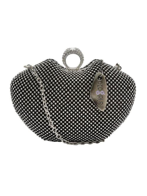 black shimmer minaudiere clutch - 12891991 - Very Small Image - 1