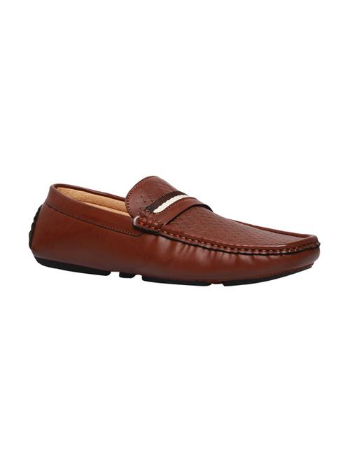 brown leatherette slip on loafer - 12893697 - Very Small Image - 1