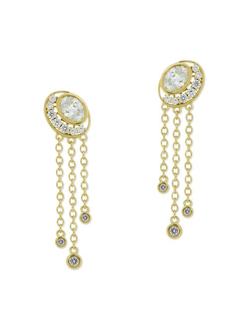 yellow silver drop earrings - 12893884 - Very Small Image - 1