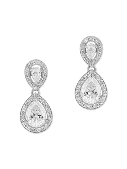 white silver studs earrings - 12893886 - Very Small Image - 1
