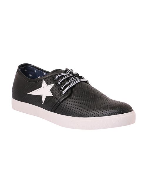 black Leatherette lace up shoe - 12894422 - Very Small Image - 1
