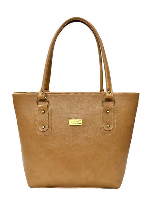 beige leatherette handbag - 12894784 - Very Small Image - 1