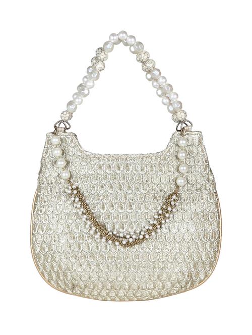 gold faux silk handbag - 12895140 - Very Small Image - 1