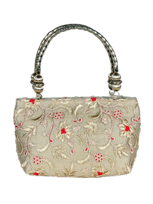 gold silk handbag - 12895142 - Very Small Image - 1