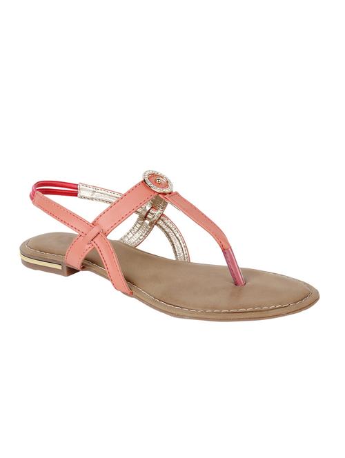 orange synthetic back strap sandals - 12898460 - Very Small Image - 1