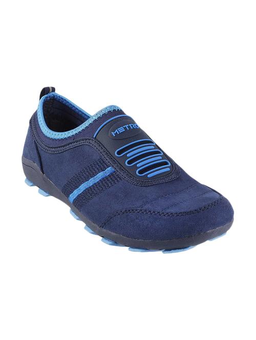 navy leatherette slip on casual shoes - 12899608 - Very Small Image - 1