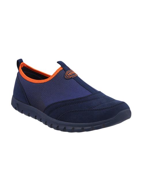navy leatherette slip on sports shoes - 12899618 - Very Small Image - 1