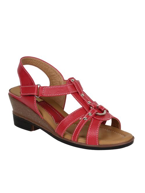 red synthetic back strap sandals - 12900054 - Very Small Image - 1