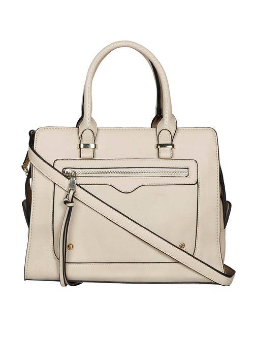 beige leatherette handbag with sling - 12901722 - Very Small Image - 1