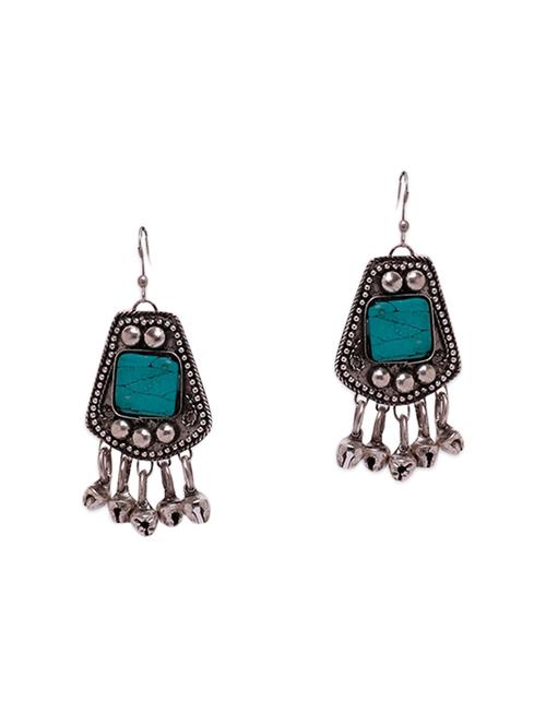 blue metal drop earring - 12904230 - Very Small Image - 1