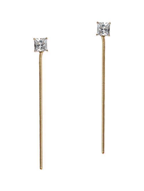 silver crystal drop earrings - 12904642 - Very Small Image - 1