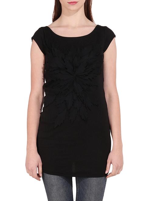 black cotton regular tunic - 12905226 - Very Small Image - 1