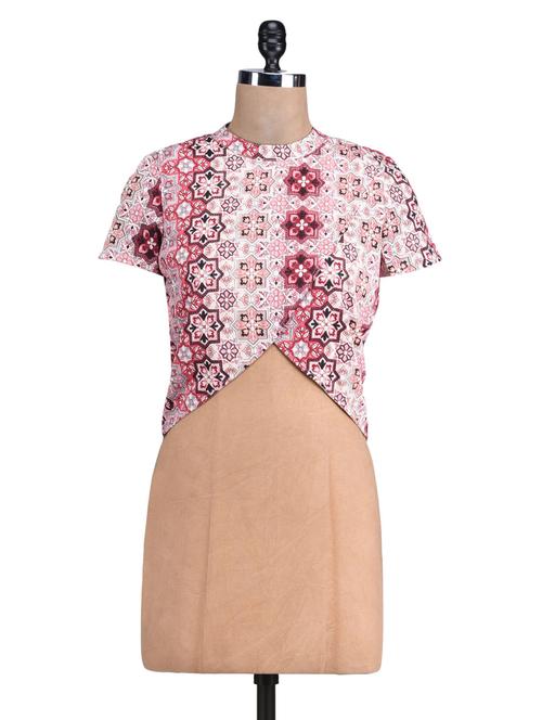 multicolored printed crop top - 1290706 - Very Small Image - 1