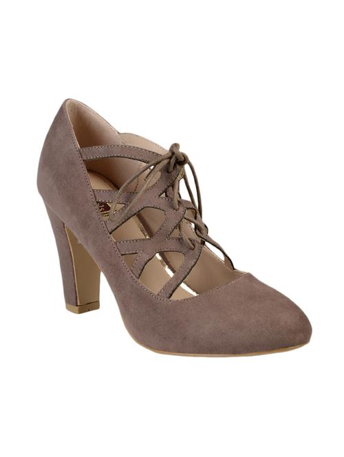 brown suede laceup sandals - 12907907 - Very Small Image - 1