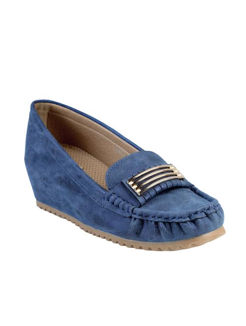blue suede slip on loafers - 12907941 - Very Small Image - 1