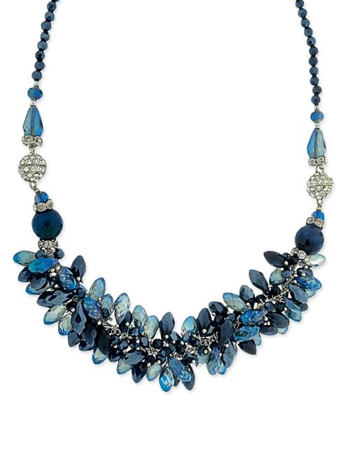 crystal collection stones embellished blue long necklace - 12908868 - Very Small Image - 1