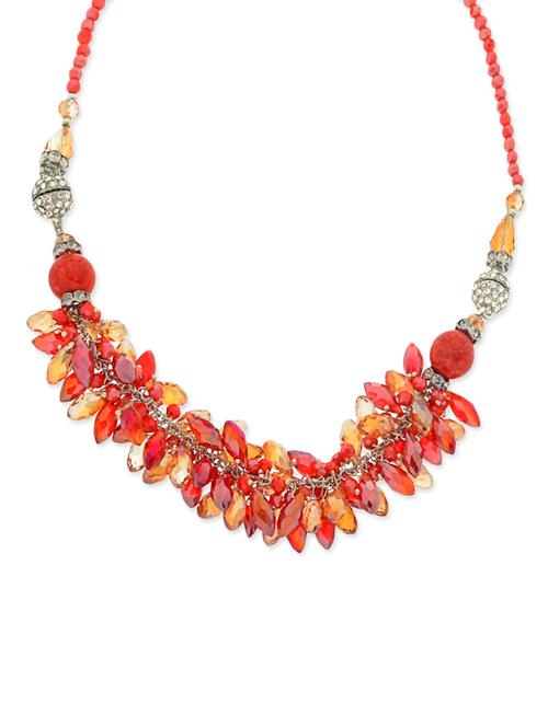 crystal collection stones embellished red necklace for women - 12908875 - Very Small Image - 1
