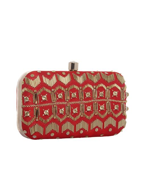 red polyester clutch - 12909214 - Very Small Image - 1